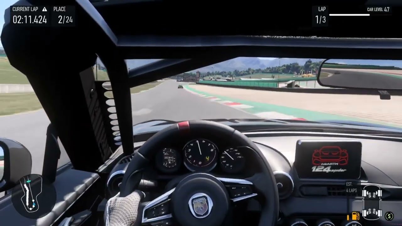 Mugello Circuit First Person Racing View in Forza Motorsport